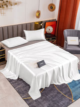 [White] SilkSilky  Bedding Set 001