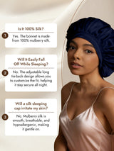[Dark Blue] SilkSilky  Sleep Cap 010