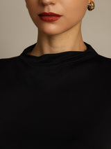 [Black] SilkSilky  Short Sleeve Women's T-Shirt 004