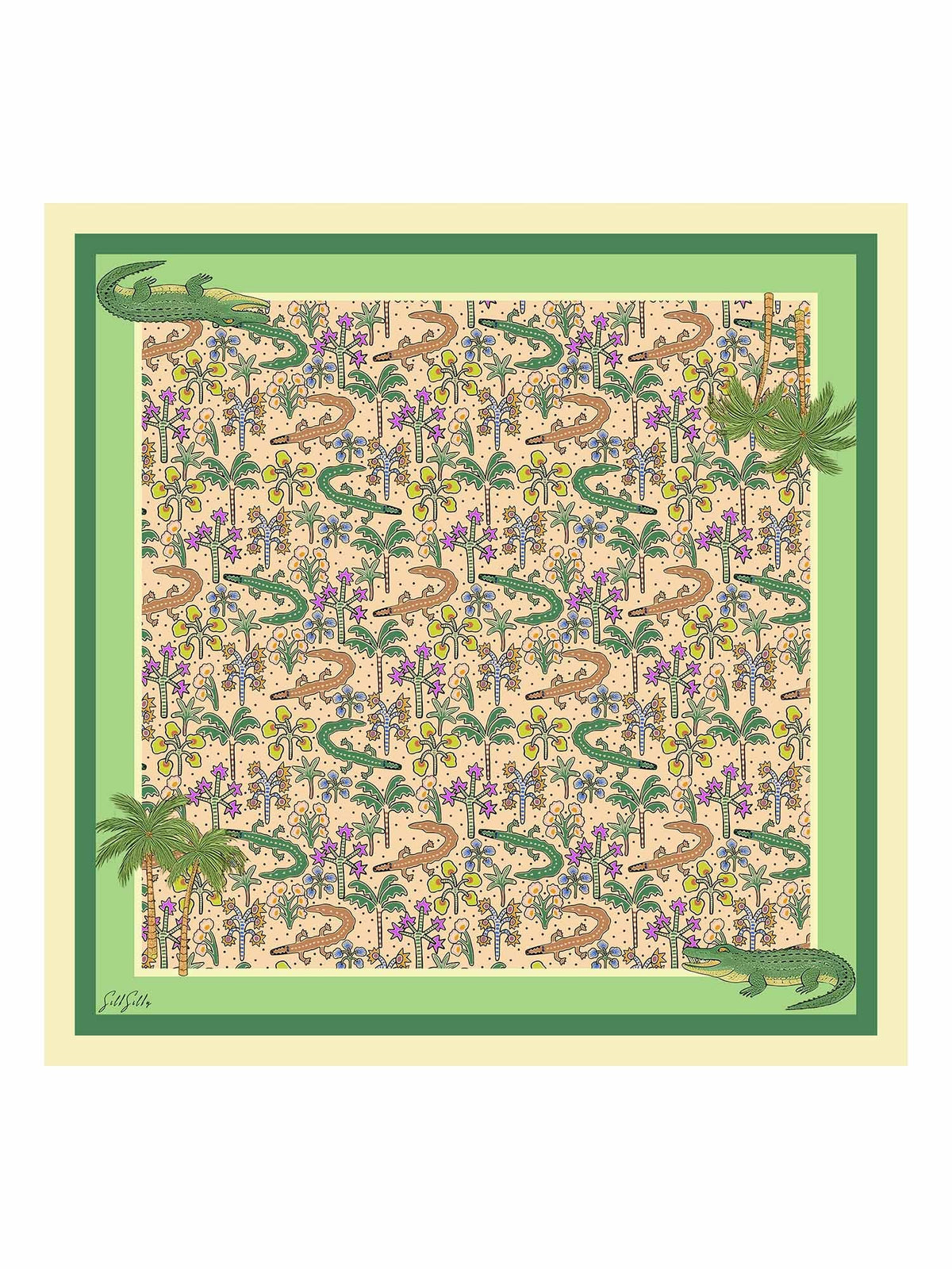 [Sand Crocodile] SilkSilky Scarf 001