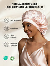 [Light Pink] SilkSilky  Sleep Cap 004
