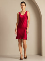 [Wine] SilkSilky  Sleeveless Nightgown 003