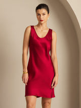 [Wine] SilkSilky  Sleeveless Dress 001