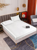 [White] SilkSilky  Bedding Set 001