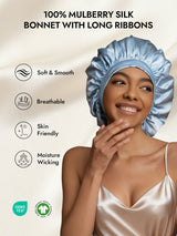 [Light Blue] SilkSilky  Sleep Cap 006