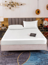 [White] SilkSilky  Bedding Set 002