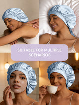 [Light Blue] SilkSilky  Sleep Cap 010