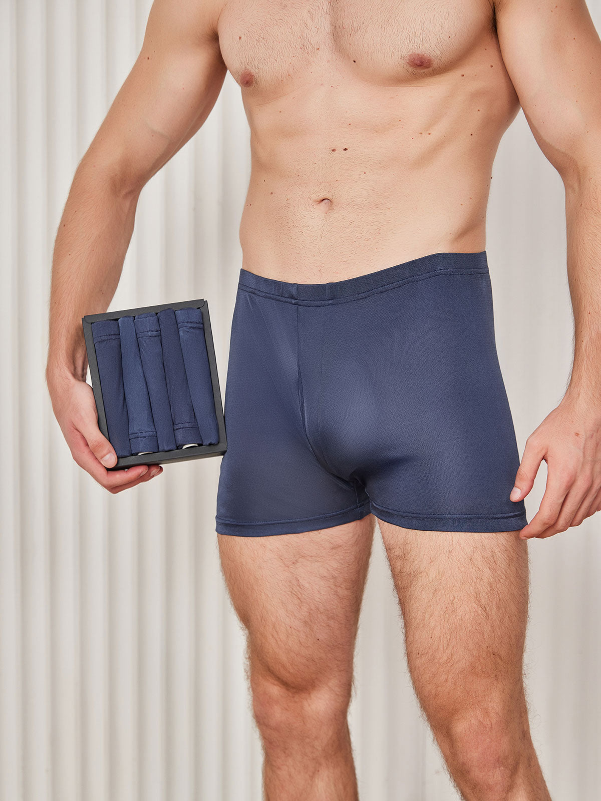 [Dark Blue] SilkSilky  Men's Underwear 001