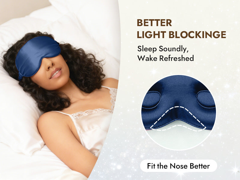 Clearance - 100% Mulberry Silk Eye Mask With Elastic Band - Detail 2