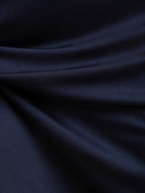 [Dark Blue] SilkSilky  Short Sleeve Round Neck Nightgown 005