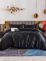 [Black] SilkSilky  Bedding Set 002