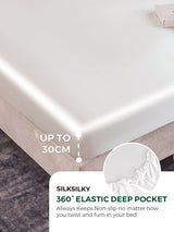 [White] SilkSilky  Bedding Set 004