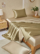 [Beige+Khaki] SilkSilky  Bedding Set 001