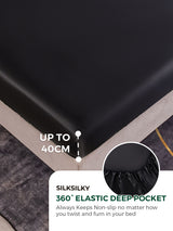 [Black] SilkSilky  Bedding Set 004
