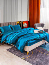 [Teal] SilkSilky  Bedding Set 003
