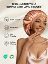 [Coral Pink] SilkSilky  Sleep Cap 006