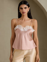 [Tuscany] SilkSilky  Spaghetti Strap V Neck Camisole Top 003