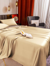 [Beige] SilkSilky  Bedding Set 004