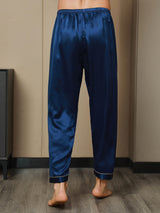 [Dark Blue] SilkSilky  Men's Sleep Shorts 008