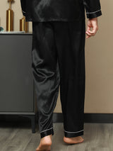 [Black] SilkSilky  Men's Sleep Shorts 002