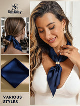 [Dark Blue] SilkSilky  Scarf 002