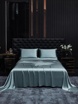 [Grayish Blue] SilkSilky  Bedding Set 001