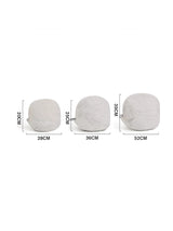White laundry wash bag set in three sizes: 20x28cm, 25x36cm, 35x52cm