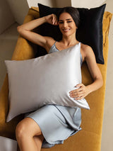 [LightGray+White] SilkSilky  Pillowcases 003