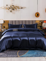 [Dark Blue] SilkSilky  Bedding Set 002