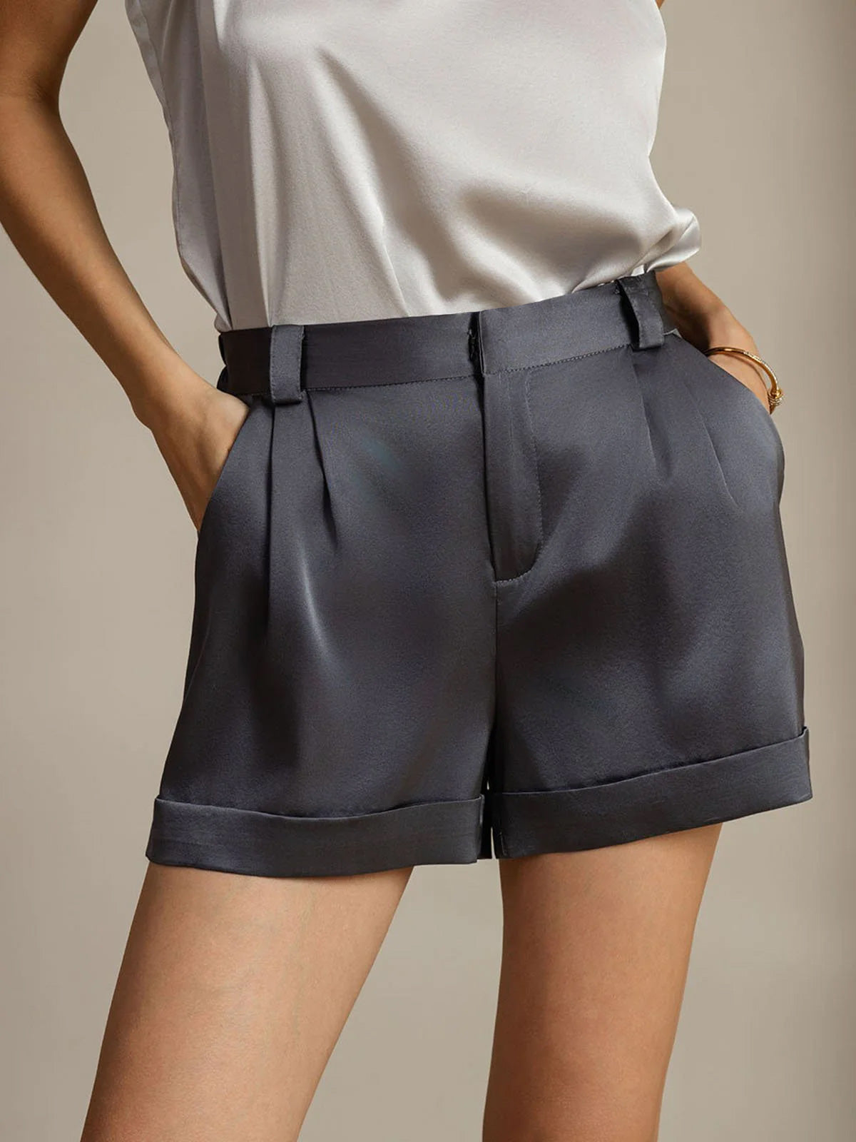 [Dark Gray] SilkSilky  Women's Shorts 001