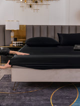 [Black] SilkSilky  Bedding Set 006