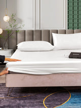 [White] SilkSilky  Bedding Set 006