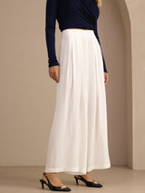[White] SilkSilky Womens Pants 001