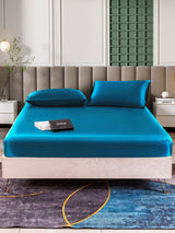 [Teal] SilkSilky  Bedding Set 002