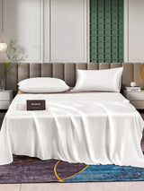 [White] SilkSilky  Bedding Set 001
