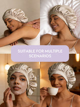 [Beige] SilkSilky  Sleep Cap 010