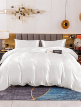 [White] SilkSilky  Bedding Set 001