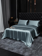 [Grayish Blue] SilkSilky  Bedding Set 001