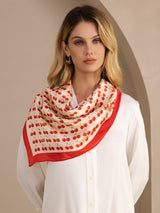 [Beige Cherry] SilkSilky  Scarf 005