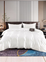 [White] SilkSilky  Bedding Set 001