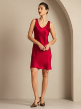 [Wine] SilkSilky  Sleeveless Nightgown 005