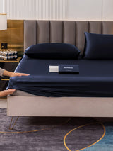 [Dark Blue] SilkSilky  Bedding Set 006
