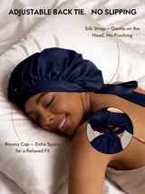 [Dark Blue] SilkSilky  Sleep Cap 007