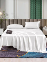 [White] SilkSilky  Bedding Set 001