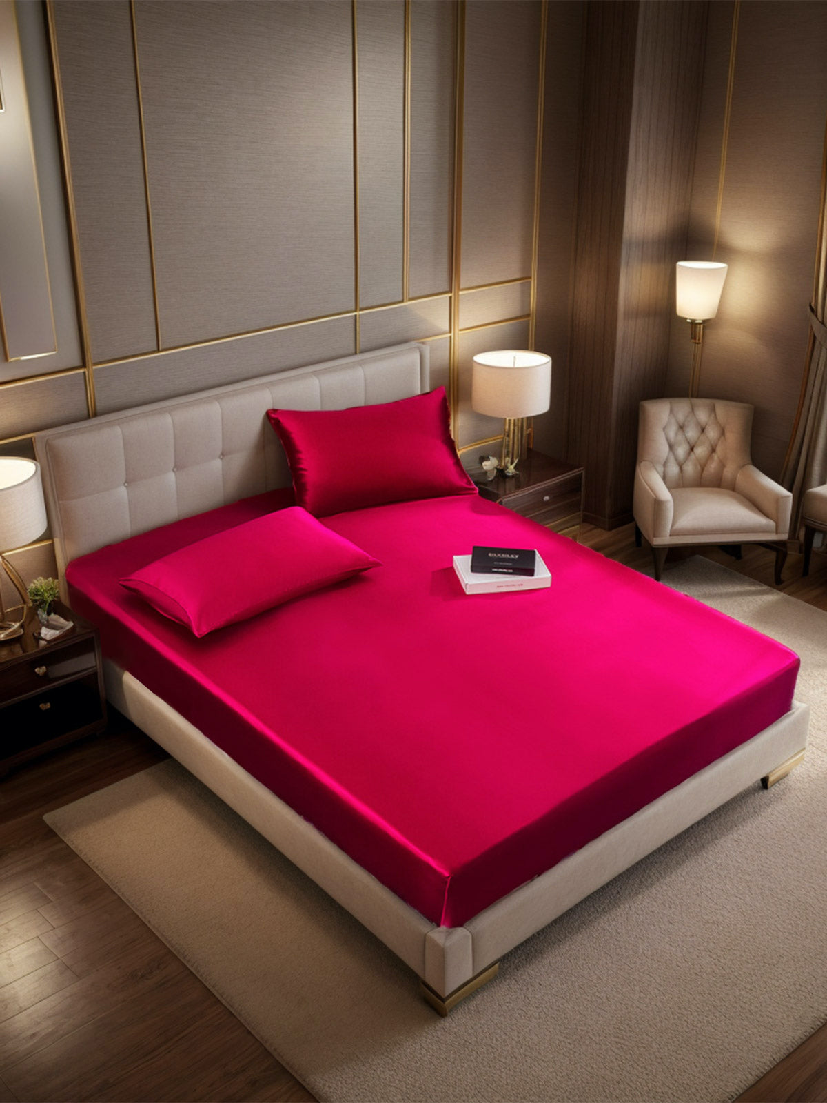 [Wine] SilkSilky  Bedding Set 001