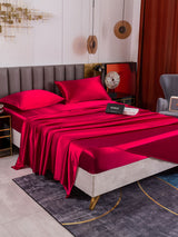 [Wine] SilkSilky  Bedding Set 006
