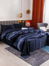 [Dark Blue] SilkSilky  Bedding Set 001