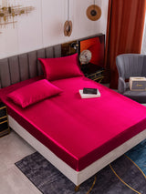 [Wine] SilkSilky  Bedding Set 005