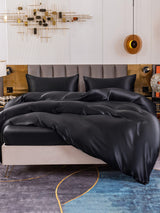 [Black] SilkSilky  Bedding Set 005