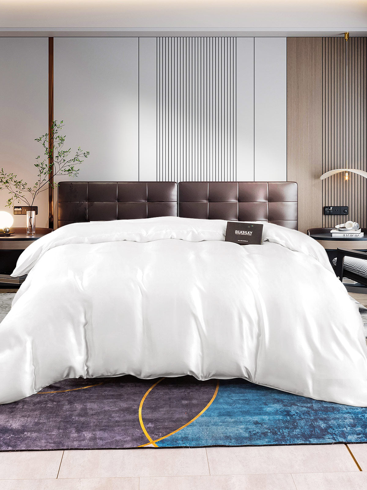 [White] SilkSilky  Duvet Covers 001